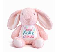 Silly Dog Designs - Little Easter Hugs Plush Collection - Soft Bunny & Friends Teddy - Easter Gift Plush Toy - Super Soft Cuddly Character - 21cm Sitting - Includes Fabric Gift Bag (Pink Bunny)