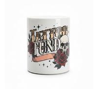 Silly Dog Designs - Soft Rebel Money Box - “Guilty Pleasures Collection” - Tattoo Fund, Piercing Fund, Swear Jar or Bike Fund - Ceramic Savings Pot with Coin Slot & Rubber Stopper (Tattoo Fund)