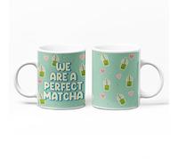 Silly Dog Designs - Valentine’s Day Mug for Couples - Cute Funny Food Pun Coffee Mug - Romantic Gift for Boyfriend Girlfriend Husband Wife - 11oz - Full Wrap Design (We are A Perfect Matcha)