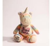 Silly Dog Designs - Valentine’s Unicorn Soft Toy - Romantic Plush Gift for Couples - Sentimental Keepsake Unicorn - Optional Custom Name on Right Foot (A Hug From Me)