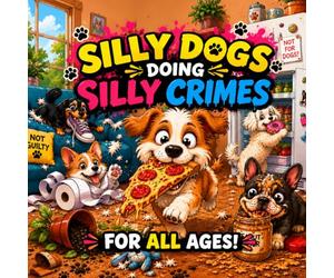 Silly Dogs Doing Silly Crimes: A Funny and Stress-Relieving Coloring Book for Kids & Adults With Goofy Dogs, Crumb Crimes, Wild Zoomies & Delightfully Adventures