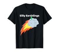 Silly Earthlings: Funny Alien UFO Space Stupid Illustration T-Shirt