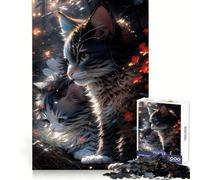 Silly Fluffy Cat Delight for Adults 1000 Piece Puzzle Mind Exercise Toy Gentle Leisure Design Assembly Seasonal Gift 38x26cm