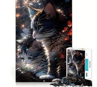 Silly Fluffy Cat Delight for Adults 1000 Piece Puzzle Mind Exercise Toy Gentle Leisure Design Assembly Seasonal Gift 38x26cm