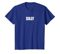 Silly Funny Word Typography T-Shirt, Youth, Royal Blue, Small