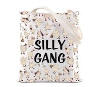 Silly Gang Inspired Tote Bag Goose Bumps Canvas Bag Silly Goose Club Gift Funny Goose Game Gift Goose Duck Lovers Gift (Silly Gang Tote)