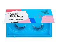 Silly George Girl Series False Eyelashes - Waterproof & Reusable Natural Eyelashes | Cluster Lashes with Clear & Flexible Band | Thick, Fluffy, Comfortable & Lightweight (Girl Friday)