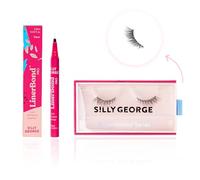 Silly George LinerBond Lash System | SuperNatural Series Starter Kit with LinerBond Adhesive Eyeliner and 1 set of SuperNatural Lash Series, Natural Look (Luna, LinerBond PRO Clear)