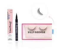 Silly George LinerBond Lash System | SuperNatural Series Starter Kit with LinerBond Adhesive Eyeliner and 1 set of SuperNatural Lash Series, Natural Look (Astra, LinerBond Black)
