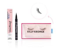 Silly George LinerBond Lash System | SuperNatural Series Starter Kit with LinerBond Adhesive Eyeliner and 1 set of SuperNatural Lash Series, Natural Look (Luna, LinerBond Black)