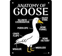 Silly Goose Anatomy Of A Goose Mini Tin Sign