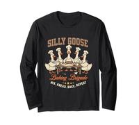 Silly Goose Baking Brigade Mix Knead Bake Repeat Funny Geese Long Sleeve T-Shirt