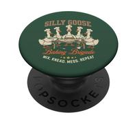 Silly Goose Baking Brigade Mix Knead Mess Repeat Graphic PopSockets Adhesive PopGrip