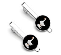 Silly Goose Bathroom Craft Tie Slide Print Ties Clip Bar Pin Gifts For Men