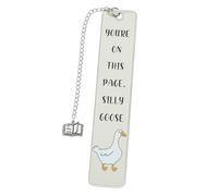 Silly Goose Book Marks Women,Personalised Bookmark for Men,Reading Accessories Book Maker Gift for Book Lovers Bookish Adult Birthday Christmas