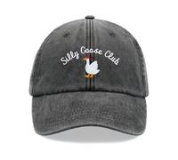 Silly Goose Club Baseball Cap Vintage Washed Unisex Dad Hat Adjustable Black