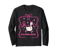 Silly Goose Coquette Breast Cancer Awareness Long Sleeve T-Shirt
