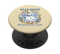 Silly Goose Cute Neuroscientist Club Neuroscience Funny PopSockets Adhesive PopGrip