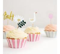Silly Goose Daisy Cupcake Toppers,The Little Princess One Party Cake Decoration, One Goose Birthday Party Decorations, baby show Theme Cupcake Picks and Confetti Party Suppliesv for Girls