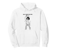 Silly Goose Disco Dancer on the Loose Funny Cute Graphic Pullover Hoodie