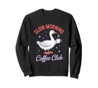 Silly Goose Drink Coffee Cute Halloween Witch Hat Pumpkin Sweatshirt