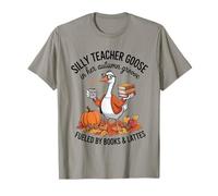 Silly Goose Drink Coffee Cute Halloween Witch Hat Pumpkin T-Shirt