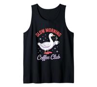 Silly Goose Drink Coffee Cute Halloween Witch Hat Pumpkin Tank Top