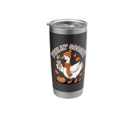 Silly Goose Drink Coffee Spooky Halloween Pumpkin Bat Ghost Stainless Steel Insulated Tumbler
