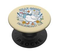 Silly Goose Endocronlogist Club Cute Funny Hormone Doctor PopSockets Adhesive PopGrip