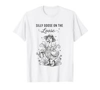 Silly Goose Gardener on The Loose Funny Cute Graphic T-Shirt