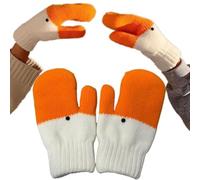 Silly Goose Gloves,Flamingo Mittens for Women, Warm Thermal Lining Cozy Animal Gloves, Funny Girlfriend, Novelty Cozy Winter Present