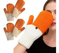 Silly Goose Gloves, Goose Gloves with Extra Fleece Lining, Get Your Gooses On with These Gooses Mittens, Winter Cute Cozy Knitted Mittens with Playful Goo-Se Pattern (2 pairs)
