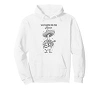 Silly Goose Guitar Player on the Loose Funny Cute Graphic Pullover Hoodie