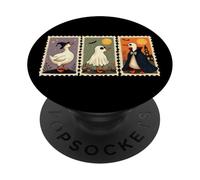 Silly Goose Halloween Duck Stamps Witch Ghost Cape PopSockets Adhesive PopGrip