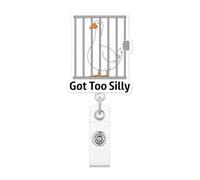 Silly Goose Jail Badge Reel, Got Too Silly Design Retractable ID Badge Holder