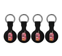 Silly Goose Juice Compatible with Airtag GPS Cases 4PCS | Holder Protector Anti-Scratch Portable Accessory with Keychain