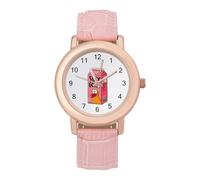 Silly Goose Juice Women's Easy Read Watches Flexible Three Hand Round Case Quartz Watch for Small Wrists