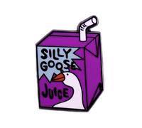 Silly Goose Juice''Purple Drink Brooch Pin for Women Girls Words Funny Creative Cute Novelty Enamel Lapel Pins for Backpacks Hat Jackets Brooches Badge Buttons Decorate Jewelry DIY Accessories