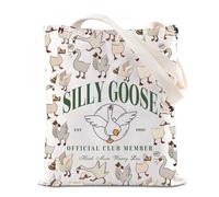 Silly Goose Merch Silly Kawaii Goose Handbag Goose Inspire Tote Bag Silly Goose Gift Goose Lover Gift Cartoon Animal Gift (SILLY 1990 full T UK)