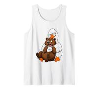 Silly Goose Not A Hugger Bear Hug Funny Sarcastic Humor Tank Top