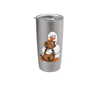 Silly Goose Not A Hugger Capybara Hug Funny Sarcastic Humor Stainless Steel Insulated Tumbler