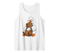 Silly Goose Not A Hugger Capybara Hug Funny Sarcastic Humor Tank Top
