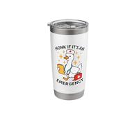 Silly Goose Nurse Honk IF It's an Emergency Funny Nursing Stainless Steel Insulated Tumbler