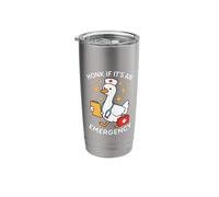 Silly Goose Nurse Honk IF It's an Emergency Funny Nursing Stainless Steel Insulated Tumbler