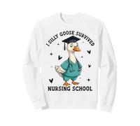 Silly Goose Nursing School Graduate Funny I Survived Sweatshirt