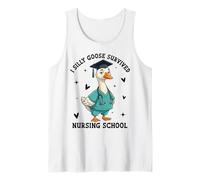 Silly Goose Nursing School Graduate Funny I Survived Tank Top