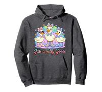 Silly Goose On The Loose Cute Goose Funny Silly Goose Girl Pullover Hoodie