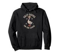 Silly Goose On The Loose Funny Animal Cowboy Humorous Pullover Hoodie