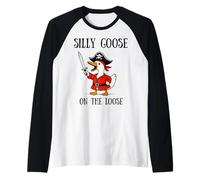 Silly Goose On The Loose Funny Pirate Crew Costume Kids Boys Raglan Baseball Tee