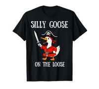 Silly Goose On The Loose Funny Pirate Crew Costume Kids Boys T-Shirt